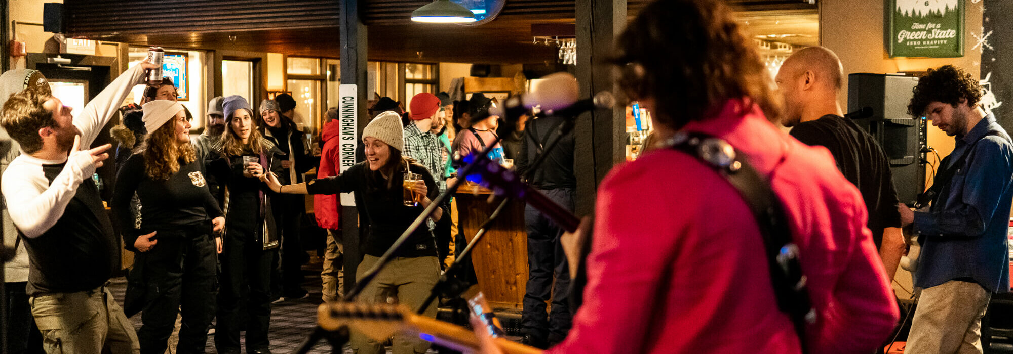 A Dancer Shows Her Moves as the Band Plays in the Tavern