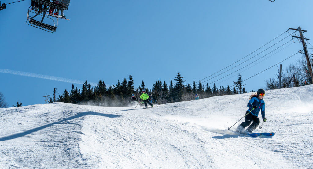 Lindsay DesLauriers Skiing Bolton Valley March 2020