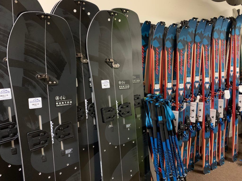 Bolton Valley Backcountry Lease Equipment with Dynafit AT Skis and Burton Splitboards