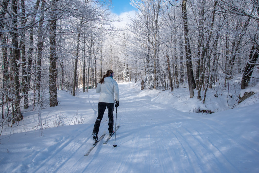 Nordic Instructor Allee Takes a Quick Nordic Ski at Bolton Valley