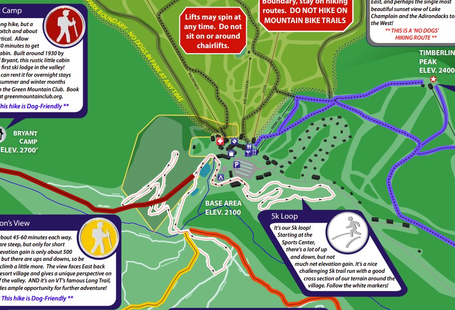 Summer Trail Maps Bolton Valley
