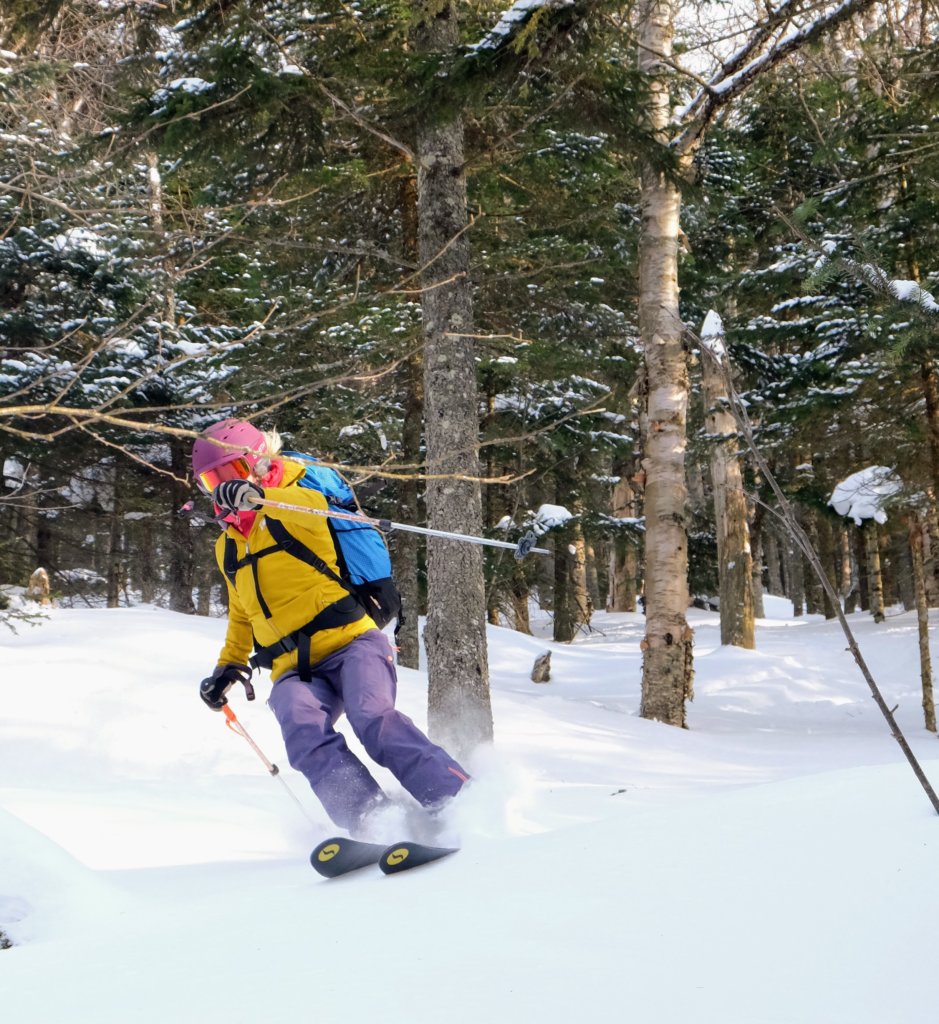 A Skier in the Bolton Backcountry