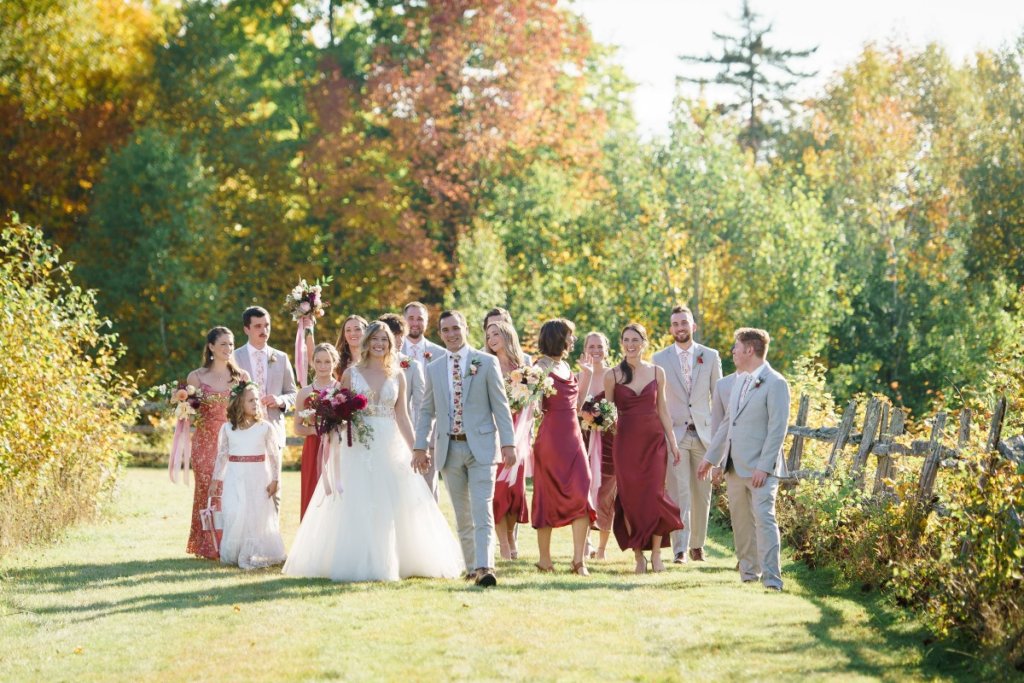 Newlyweds and Vermont Foliage