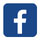 Facebook white f logo over blue background