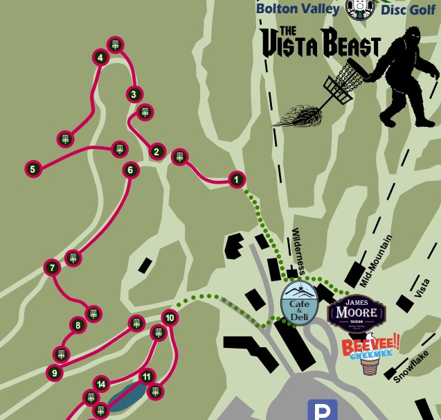 A Thumbnail Preview of the Disc Golf Map for Early Summer 2022