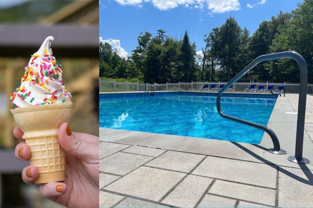Creemee & Outdoor Pool in the Mountains