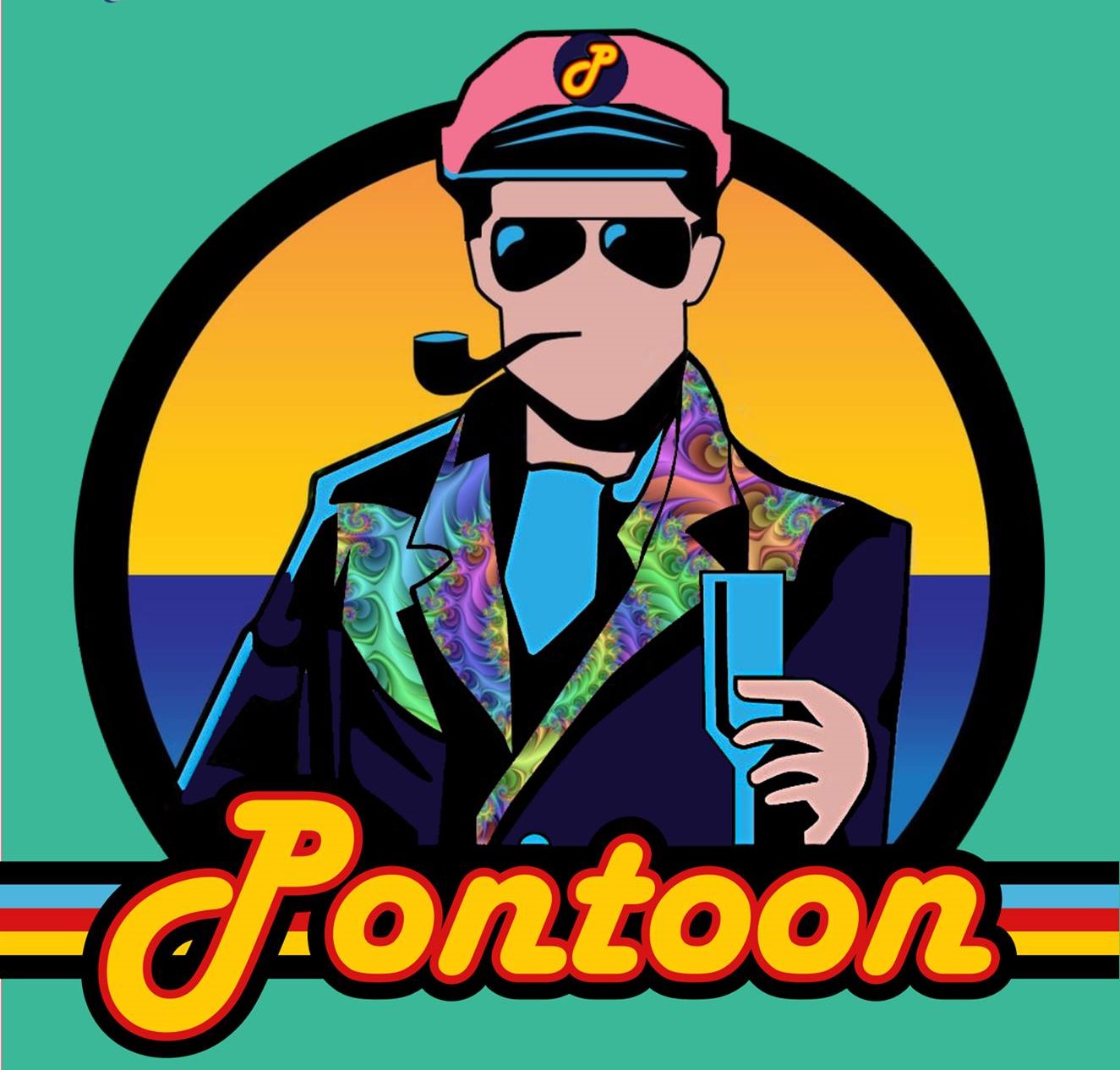 logo for yacht-rock band pontoon