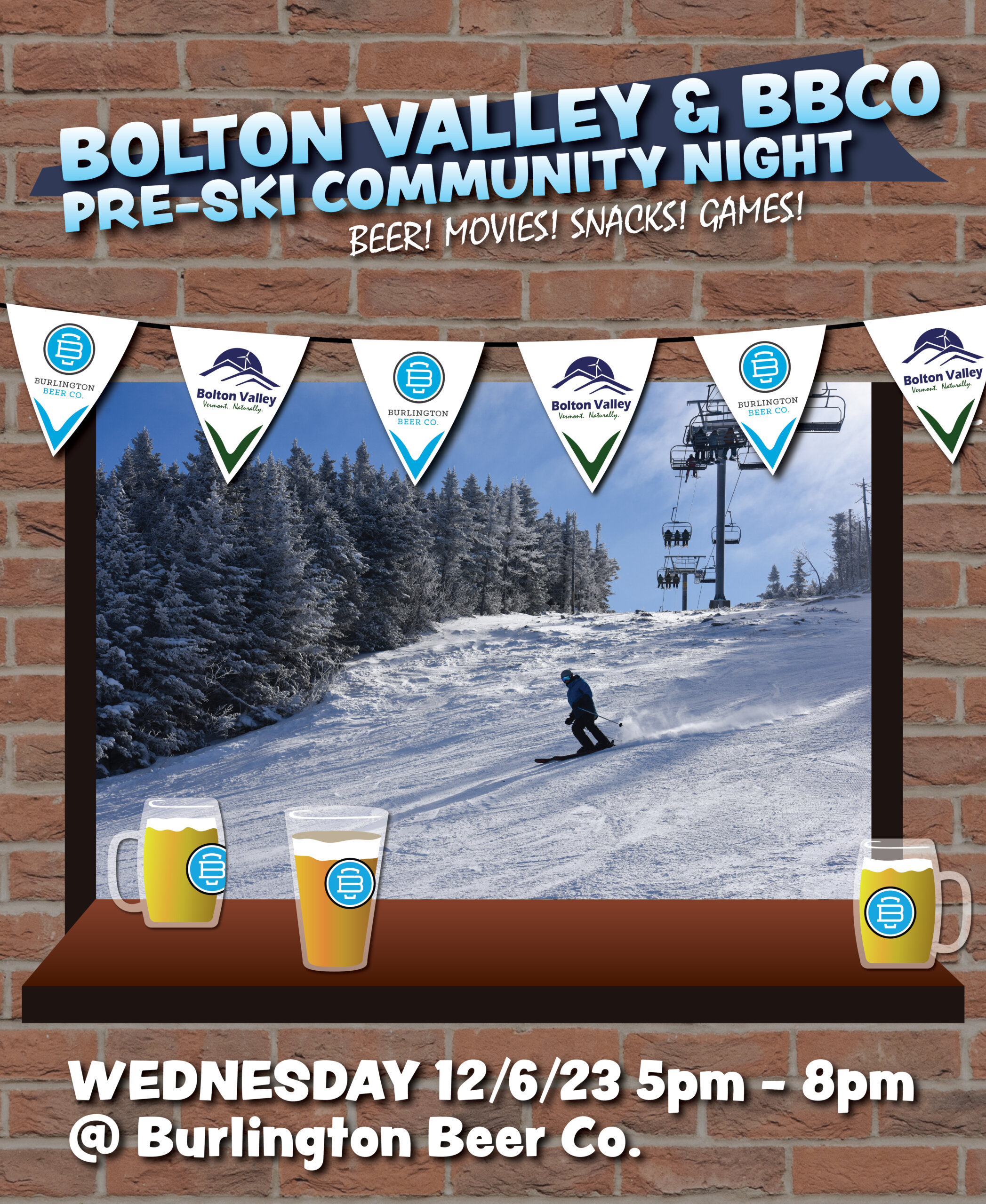 Burlington Beer Company event poster
