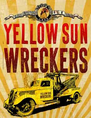 promotional gaphic for Maine folk group Yellow Sun Wreckers